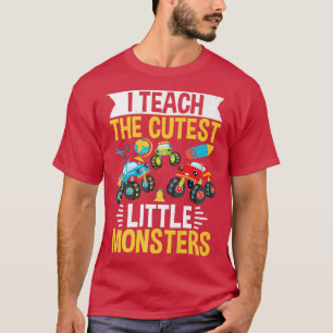 Camiseta Monstro Caminhões Que Ensino Os Monstrinhos Mais B
