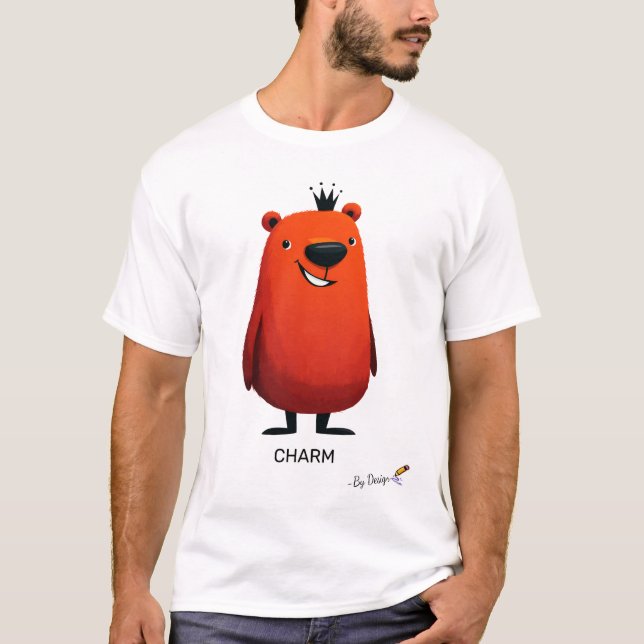 Camiseta Monstro Charme | Design Original com Humor (Frente)