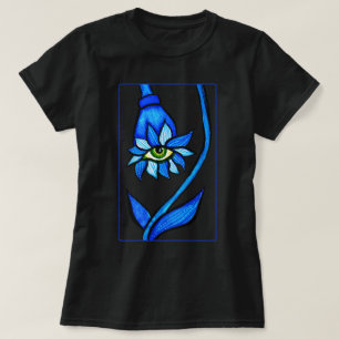 Camiseta Monstro da Flor Azul Spooky - Arte do Horror Assus