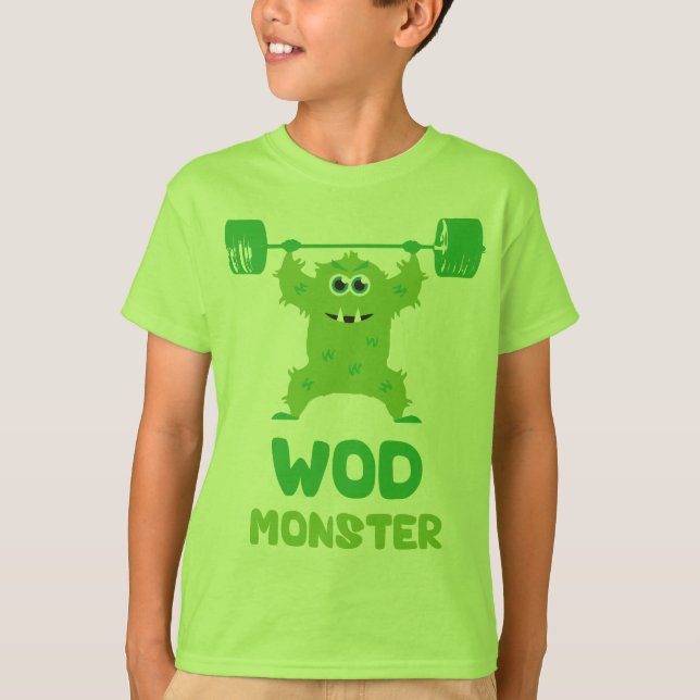 Camiseta Monstro da WOD (Monstro da Boca-Cola Cute) (Frente)