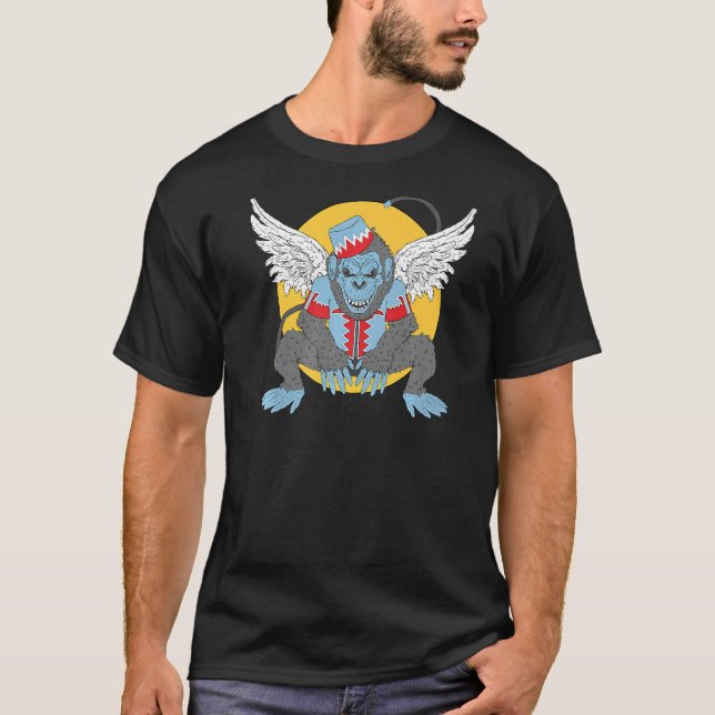 Camiseta Monstro das Asas do Macaco Voador (Frente)