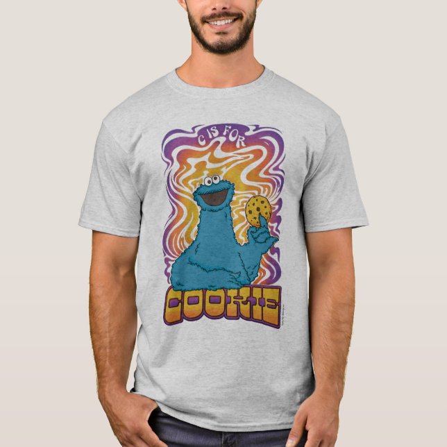 Camiseta Monstro das Bolachas | Psicodélico (Frente)