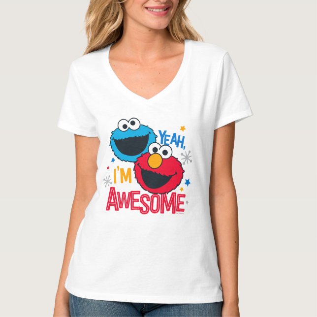 Camiseta Monstro de Biscoitos e Elmo | Sim, sou incrível (Frente)