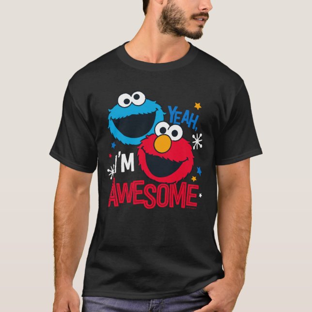 Camiseta Monstro de Biscoitos e Elmo | Sim, sou incrível (Frente)