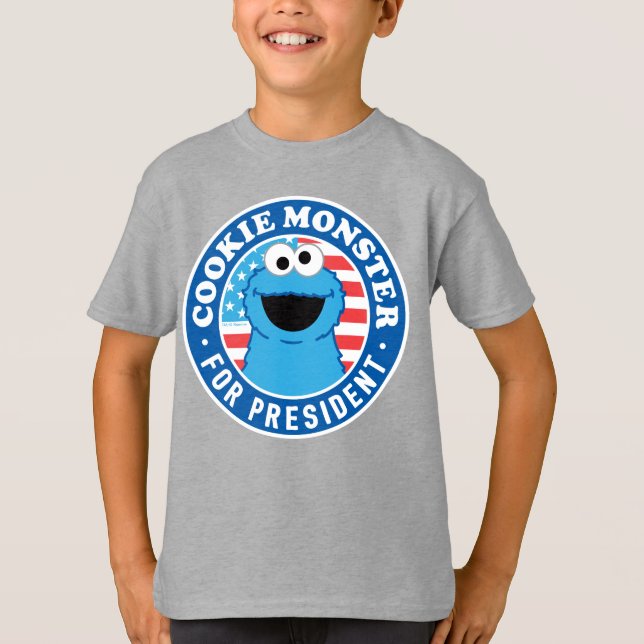 Camiseta Monstro de Biscoitos para Presidente (Frente)
