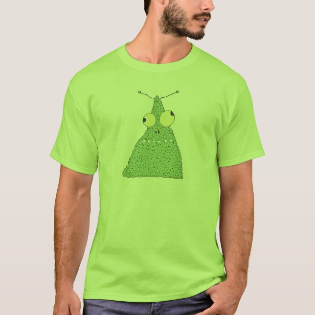Camiseta monstro de bolachas verde (Frente)