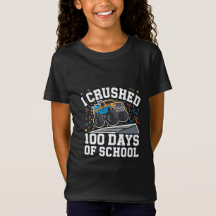 Camiseta Monstro de Caminhão de 100 Dias de Escola 100º Dia