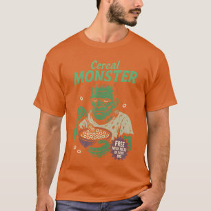 Camiseta Monstro de Cereal Criatura Verde Clássico Presente