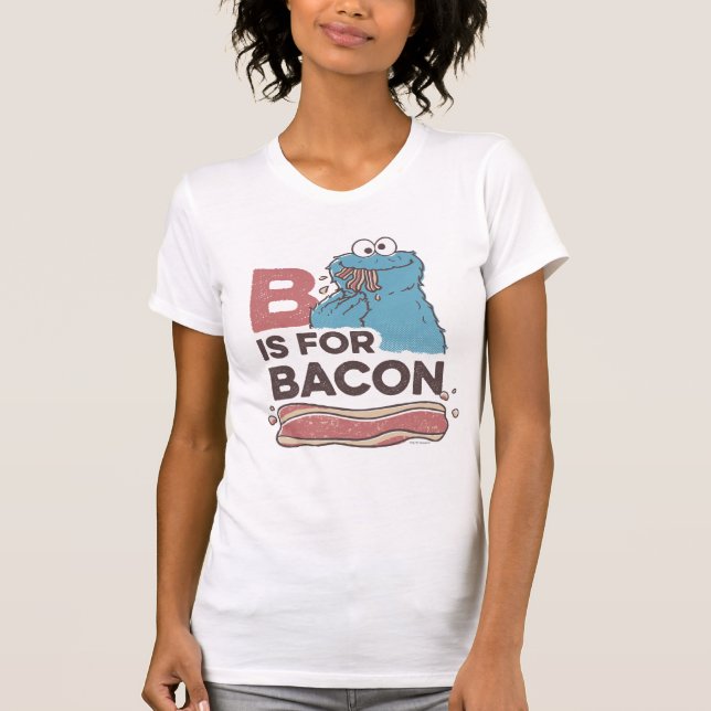 Camiseta Monstro de cookies | B é para Bacon (Frente)