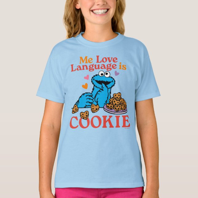 Camiseta Monstro de cookies | Citação do dia de os namorado (Frente)