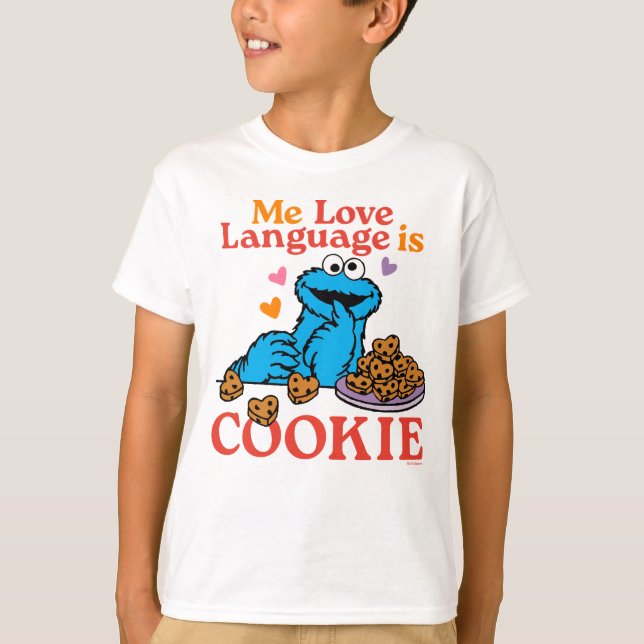Camiseta Monstro de cookies | Citação do dia de os namorado (Frente)