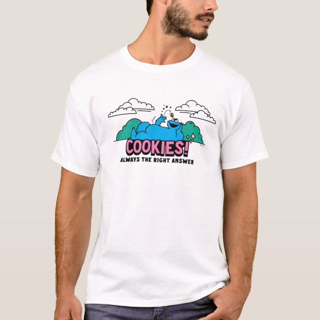 Camiseta Monstro de cookies | Cookies Sempre a resposta cer (Frente)