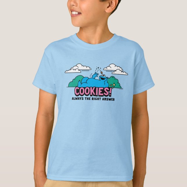 Camiseta Monstro de cookies | Cookies Sempre a resposta cer (Frente)