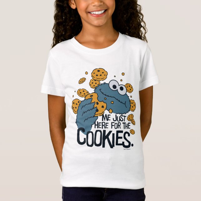 Camiseta Monstro de cookies | Eu só estou aqui para os cook (Frente)