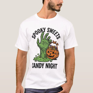 Camiseta Monstro de Doces de Halloween Gráfico de Tratament