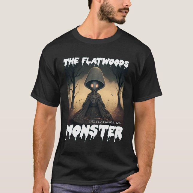 Camiseta Monstro de Flatwoods Braxie 1952 Críptido Alien As (Frente)