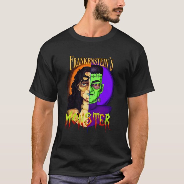 Camiseta Monstro de Frankenstein - Clássico Horror T-Shirt (Frente)