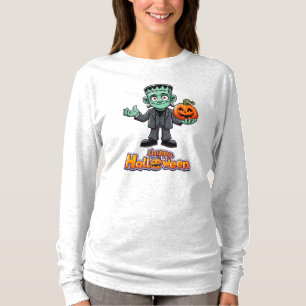 Camiseta Monstro de Frankenstein de desenho animado fofo
