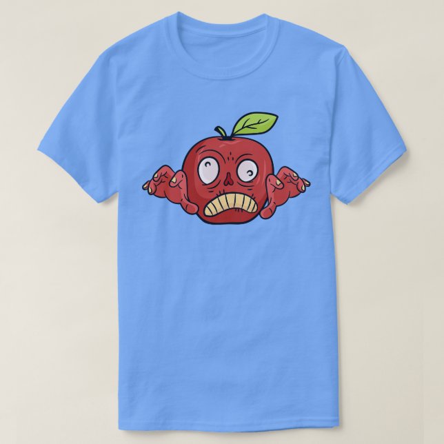 Camiseta Monstro de Fruta Zombie da Apple Zombie das Hallow (Frente do Design)