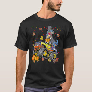 Camiseta Monstro De Halloween Caminhão Dinossauro Dia De Aç