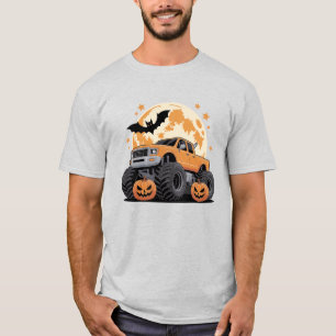 Camiseta Monstro de Halloween Caminhão Jack-o'-Lanterns e M