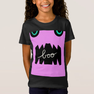 Camiseta Monstro de Halloween Dentes Enormes Boo