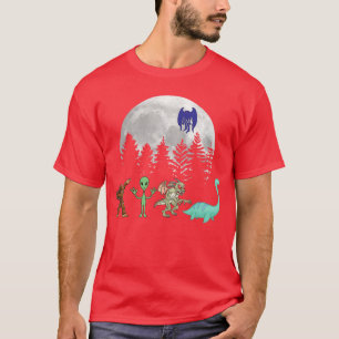 Camiseta Monstro de Loch Ness Alien Mothman Críptido Mitoló
