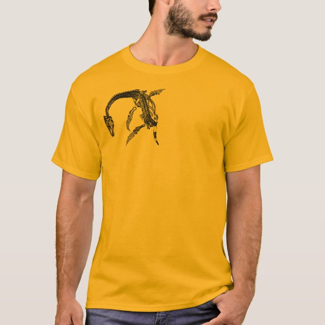 Camiseta Monstro de Loch Ness/t-shirt fóssil de Plesiosaur (Frente)