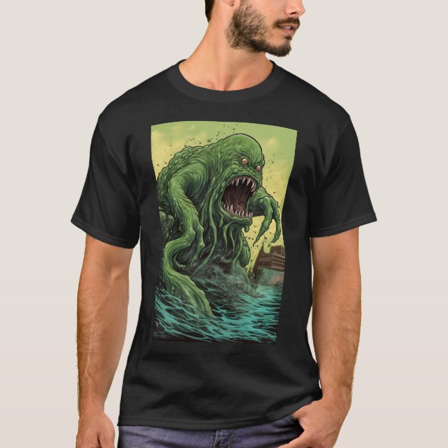 Camiseta Monstro de lodo verde (Frente)
