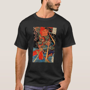 Camiseta monstro de luta do Samurai japonês