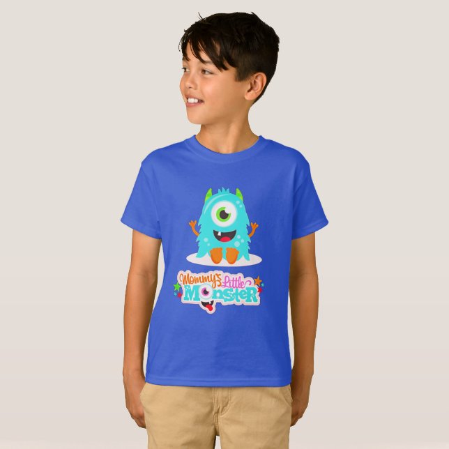 Camiseta Monstro de Meninos da Mamãe (Frente Completa)