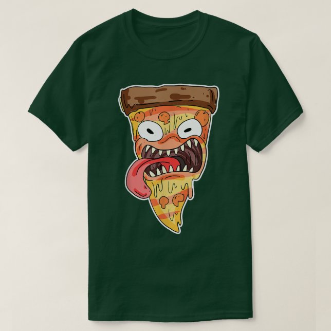 Camiseta Monstro de pizza e aberração de pizza (Frente do Design)