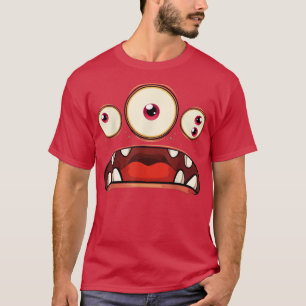 Camiseta Monstro de Três Olhos Preguiçoso Figurino de Hallo