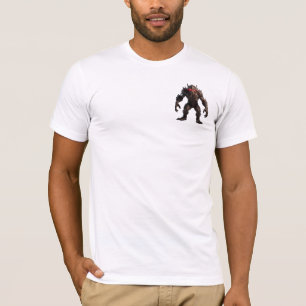 Camiseta Monstro Demônio Sombrio com Olhos Vermelhos Brilha