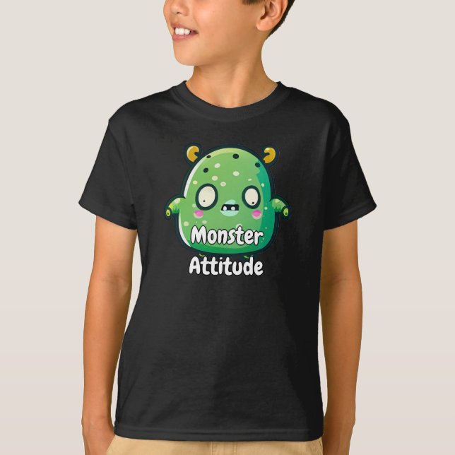 Camiseta Monstro Divertido Legal Único Melhor Estiloso Cria (Frente)
