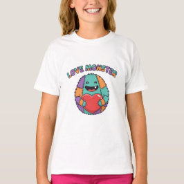 Camiseta Monstro do Amor Fofo Peludo Divertido Dia dos Namo