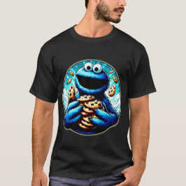 Camiseta Monstro do Biscoito Devorando um Biscoito de Choco