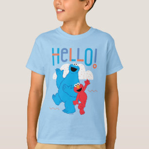Camiseta Monstro do Biscoito e Elmo Olá!