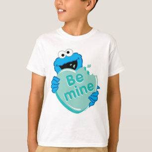 Camiseta Monstro do Biscoito "Seja meu" Namorados Cardíaco