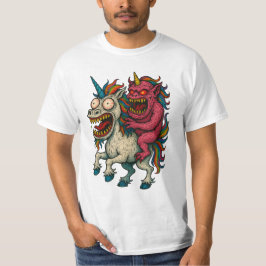 Camiseta Monstro do Crazy Unicorn e do Cérebro
