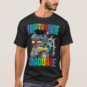 Camiseta Monstro do Formando de 4º grau Dinossauro T-rex