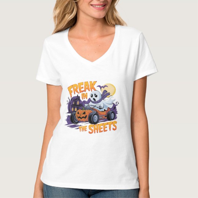 CAMISETA MONSTRO DO HALLOWEEN NA LENÇOL (Frente)