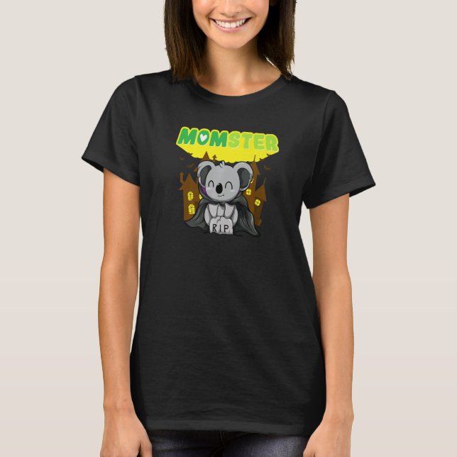 Camiseta Monstro do Império Mãe Mamãe Assustadora do Hallow (Frente)