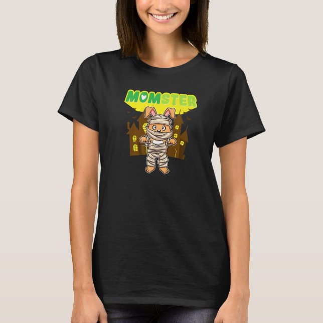 Camiseta Monstro do Império Mãe Mamãe Assustadora do Hallow (Frente)