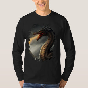 Camiseta Monstro do Lago Ness o Dragão que Solta Fogo
