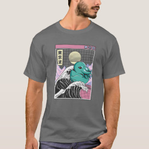 Camiseta Monstro do Mar Duque Kanagawa Wave Anime Kawaii