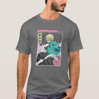 Camiseta Monstro do Mar Duque Kanagawa Wave Anime Kawaii