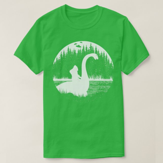 Camiseta Monstro do Ness Loch Anel 6 (Frente do Design)