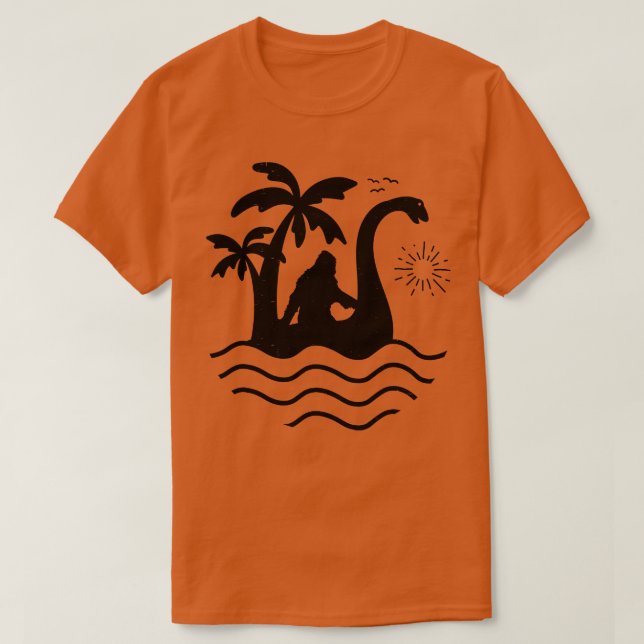 Camiseta Monstro do Ness Loch Anel 8 (Frente do Design)