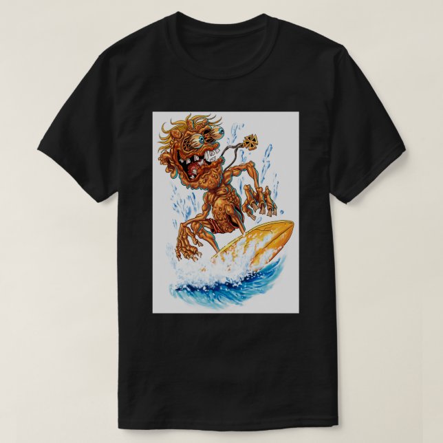 Camiseta Monstro do Surf Olhado para o inseto (Frente do Design)